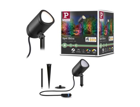 Reflektor ogrodowy Plug & Shine SHIRA LED SH Zigbee RGBW 6.5W 500lm IP65 24V antracyt - 9