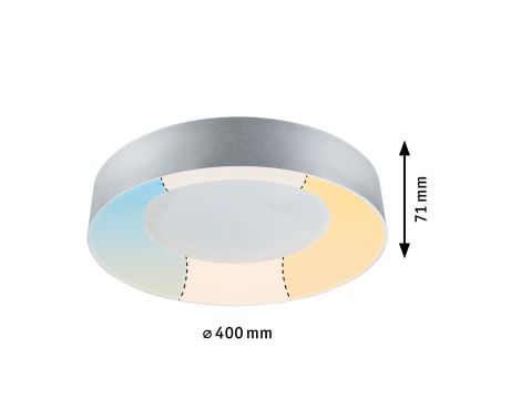 Plafoniera CASCA LED 23W 2100lm okrągła 400mm 2700/4000/6500K IP44 230V aluminium matowy /  tworzywo sztuczne - 5