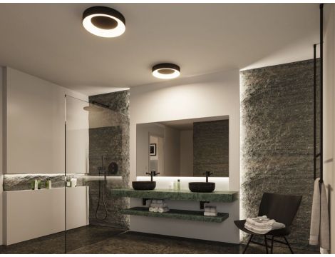 Plafoniera CASCA LED 16W 1500lm okrągła 300mm 2700/4000/6500K IP44 230V czarny matowy /  tworzywo sztuczne - 5