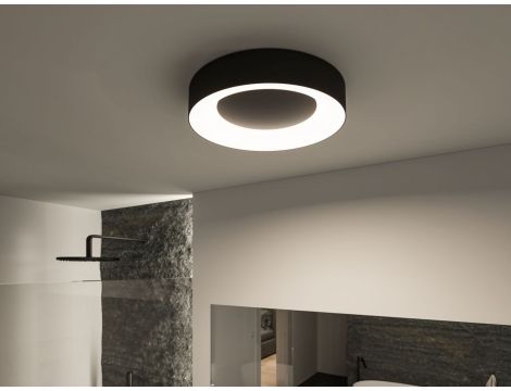 Plafoniera CASCA LED 16W 1500lm okrągła 300mm 2700/4000/6500K IP44 230V czarny matowy /  tworzywo sztuczne - 4