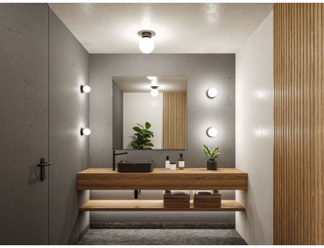 Lampa sufitowa łazienkowa GOVE LED 9W 900lm 3000K IP44 230V czarny matowy / metal - 5