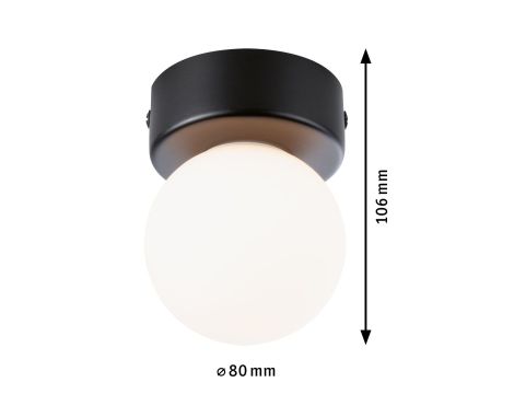Lampa sufitowa łazienkowa GOVE LED G9 max.20W IP44 230V czarny matowy / metal - 6