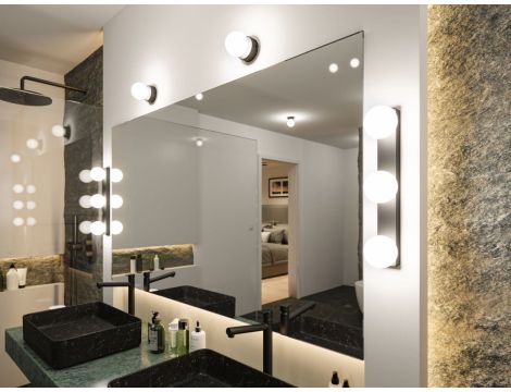 Lampa sufitowa łazienkowa GOVE LED G9 max.20W IP44 230V czarny matowy / metal - 5