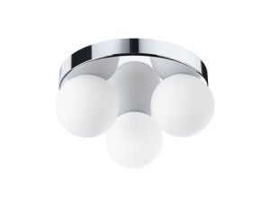 Lampa sufitowa łazienkowa GOVE LED G9 max.3x20W IP44 230V chrom satyna / metal