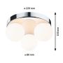 Lampa sufitowa łazienkowa GOVE LED G9 max.3x20W IP44 230V chrom satyna / metal - 7