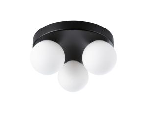 Lampa sufitowa łazienkowa GOVE LED G9 max.3x20W IP44 230V czarny matowy / metal