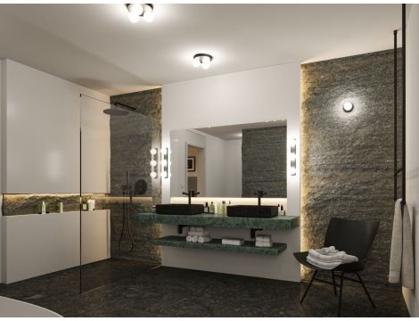 Lampa sufitowa łazienkowa GOVE LED G9 max.3x20W IP44 230V czarny matowy / metal - 4