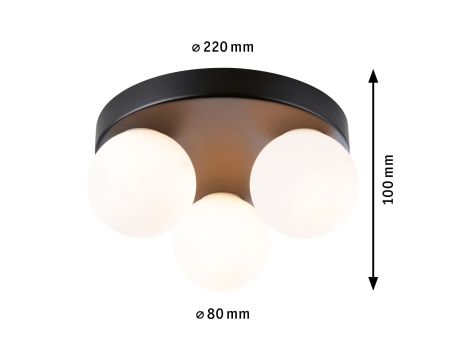 Lampa sufitowa łazienkowa GOVE LED G9 max.3x20W IP44 230V czarny matowy / metal - 6