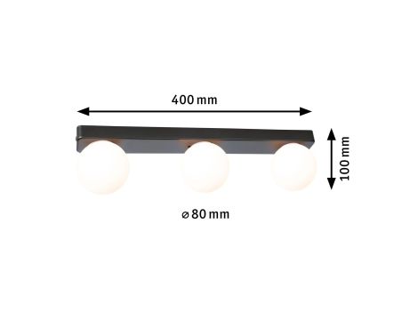 Lampa ścienna łazienkowa GOVE LED nad lustro G9 max.3x20W IP44 230V czarny matowy / metal - 6