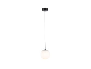Lampa wisząca łazienkowa GOVE LED 9W 900lm 3000K IP44 230V czarny matowy / metal / szkło - image 2