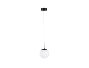 Lampa wisząca łazienkowa GOVE LED 9W 900lm 3000K IP44 230V czarny matowy / metal / szkło