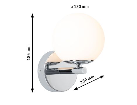 Lampa ścienna łazienkowa GOVE LED 5W 400lm 3000K IP44 230V chrom satyna / metal - 6