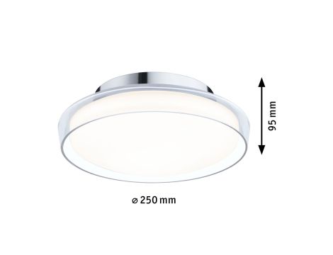 Plafoniera LUENA LED 11.5W 600lm okragła 250mm 3000K IP44 230V szkło chrom / metal - 6