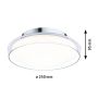 Plafoniera LUENA LED 11.5W 600lm okragła 250mm 3000K IP44 230V szkło chrom / metal - 7