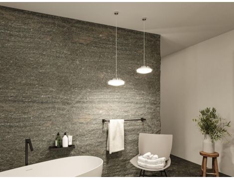 Lampa wisząca  LUENA LED 11.5W 600lm okrągła 250mm 3000K IP44 230V szkło chrom / metal - 4