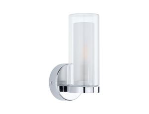 Lampa ścienna LUENA E14 max. 20W IP44 230V szkło chrom / metal - image 2