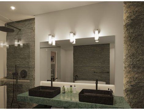 Lampa ścienna LUENA E14 max. 20W IP44 230V szkło chrom / metal - 5