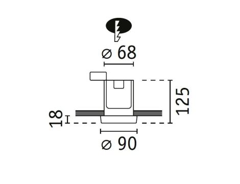 Oprawa do wbudowania LUENA GU10 max. 35W IP65 230V biały szkło / metal - 5