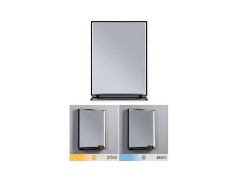 Lustro łazienkowe ścienne MIRO LED 11W 180lm 2700/4000/6500K 620X450mm IP44 230V czarny matowy / metal / lustro - 4