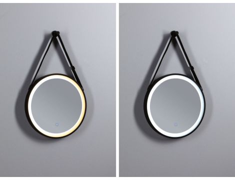 Lustro łazienkowe ścienne MIRO LED 7.5W 200lm 2700/4000/6500K 400mm IP44 230V czarny matowy / metal / lustro - 5