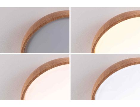 Lampa sufitowa OKA LED 24W 950lm 3000/4000/6500K IP44 230V drewnopodobny / tworzywo sztuczne - 4