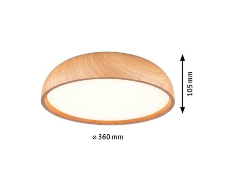 Lampa sufitowa OKA LED 24W 950lm 3000/4000/6500K IP44 230V drewnopodobny / tworzywo sztuczne - 6