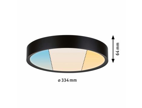 Plafoniera łazienkowa TEGA LED 22.5W 1200lm 3000/4000/6500K IP44 230V czarny matowy / tworzywo sztuczne - 4