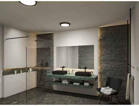 Plafoniera łazienkowa TEGA LED 22.5W 1200lm 3000/4000/6500K IP44 230V czarny matowy / tworzywo sztuczne - 5