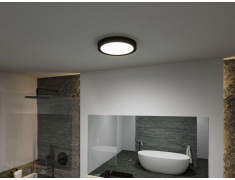 Plafoniera łazienkowa TEGA LED 22.5W 1200lm 3000/4000/6500K IP44 230V czarny matowy / tworzywo sztuczne - 6