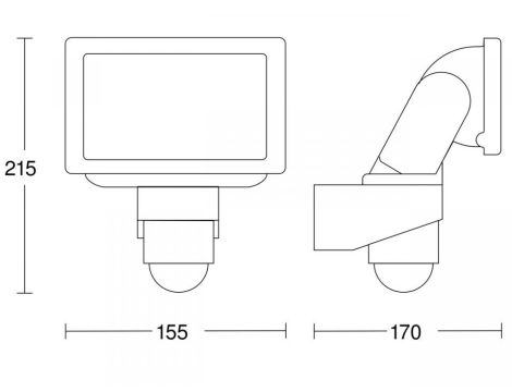 Naświetlacz z czujnikiem Steinel FL1400 LED PIR 14,7W 4000K 1375lm IP44 IK03 230V czarny / aluminium - 3