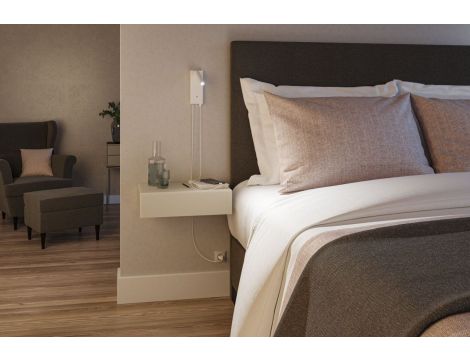 Oprawa ścienna HULDA LED DIM USB-C 2.5W 130lm 3000K 230V biały matowy / metal - 8