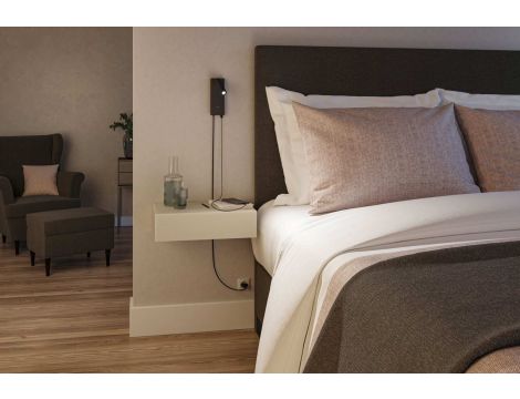 Oprawa ścienna HULDA LED DIM USB-C 2.5W 130lm 3000K 230V czarny matowy / metal - 6