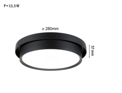 Plafoniera MALIK LED DIM 13.5W 280mm 850lm 2700K IP20 230V czarny matowy / tworzywo sztuczne - 5