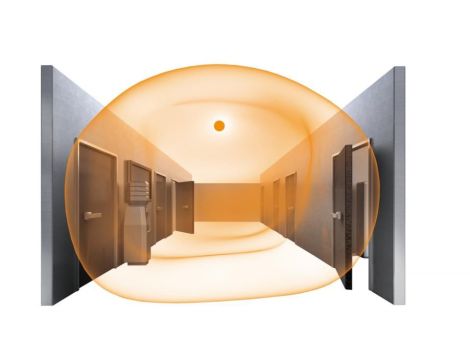 Oprawa z czujnikiem ruchu i zmierzchu RS PRO P2 Płaska S 15,1W LED HF 1608lm 3000K IK03 IP54 230V biała/ tworzywo sztuczne - 4