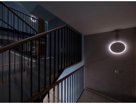 Oprawa z czujnikiem ruchu i zmierzchu RS PRO R30 plus SC HF Bluetooth Mesh 23,7W LED 2813lm 3000K światło bazowe IP40 IK07 230V biała/ tworzywo sztuczne - 2