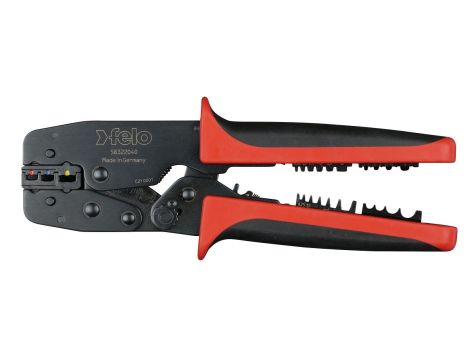 Zaciskarka do końcówek kablowych z 3 wymiennymi matrycami zaciskowymi