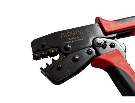 Zaciskarka do końcówek kablowych z 3 wymiennymi matrycami zaciskowymi - 8