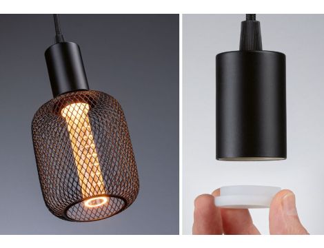 Lampa sufitowa RAVI E27 max.60W IP44 230V czarny matowy / metal - 5