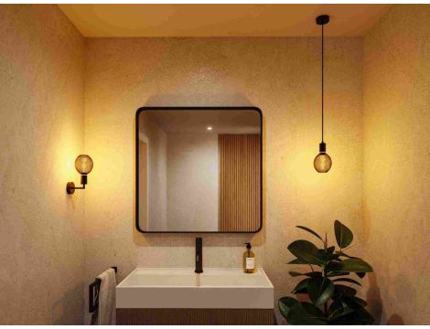 Lampa sufitowa RAVI E27 max.60W IP44 230V czarny matowy / metal - 7