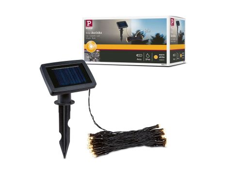 Łańcuch świetlny solarny AURINKA LED 7.9m  z czujnikiem zmierzchu 1lm/metr  3000K IP44  czarny / tworzywo sztuczne - 8