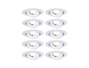 Oprawa do wbudowania EBL LED 3-STEP DIM zestaw 10x 4,8W 450lm 3000K IP20 230V biały matowy / tworzywo sztuczne