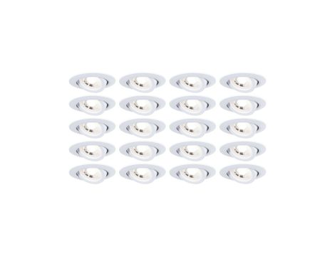 Oprawa do wbudowania EBL LED 3-STEP DIM zestaw 20x 4,8W 450lm 3000K IP20 230V biały matowy / tworzywo sztuczne