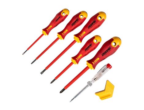 Zestaw 5 wkrętaków FELO Ergonic VDE + próbnik napięcia 220-250V + magnetyzer - 2