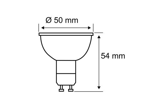 Źródło światła LED GU10 ECO LINE 2.5W 450lm 3000K 230V srebrny / szkło - 4