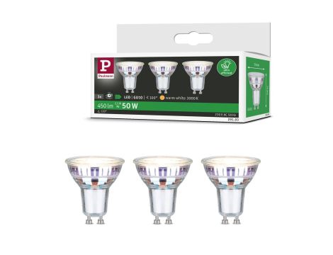 Źródło światła LED 3x GU10 ECO LINE 2.5W 450lm 3000K 230V srebrny / szkło - 7