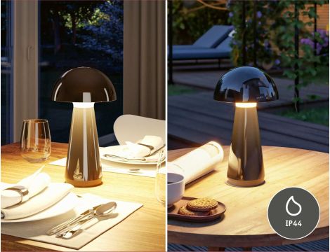 Lampka stołowa akumulatorowa ONZO LED 3-STEP DIM USB-C 2.6W 240lm 2700K IP44 czarny połysk / tworzywo sztuczne - 7