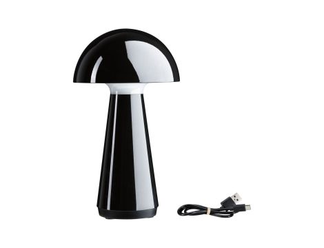 Lampka stołowa akumulatorowa ONZO LED 3-STEP DIM USB-C 2.6W 240lm 2700K IP44 czarny połysk / tworzywo sztuczne - 2