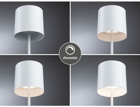 Lampka stołowa akumulatorowa TUNI LED DIM USB-C 2.8W 240lm 2700K IP44 biały  matowy / tworzywo sztuczne - 4