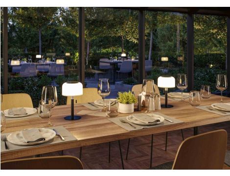 Lampka stołowa solarna BARTJA LED 3-STEP DIM USB-C 1.6W 160lm 2700K IP44 czarny / tworzywo sztuczne - 6