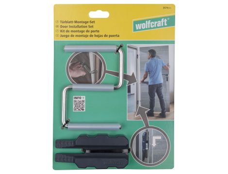 Zestaw do montażu skrzydła drzwiowego, 3-częściowy, wolfcraft - 4